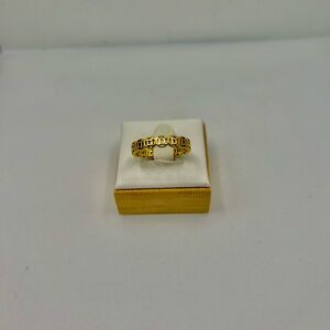 Gold Asian Coin Ring  - size 8.75